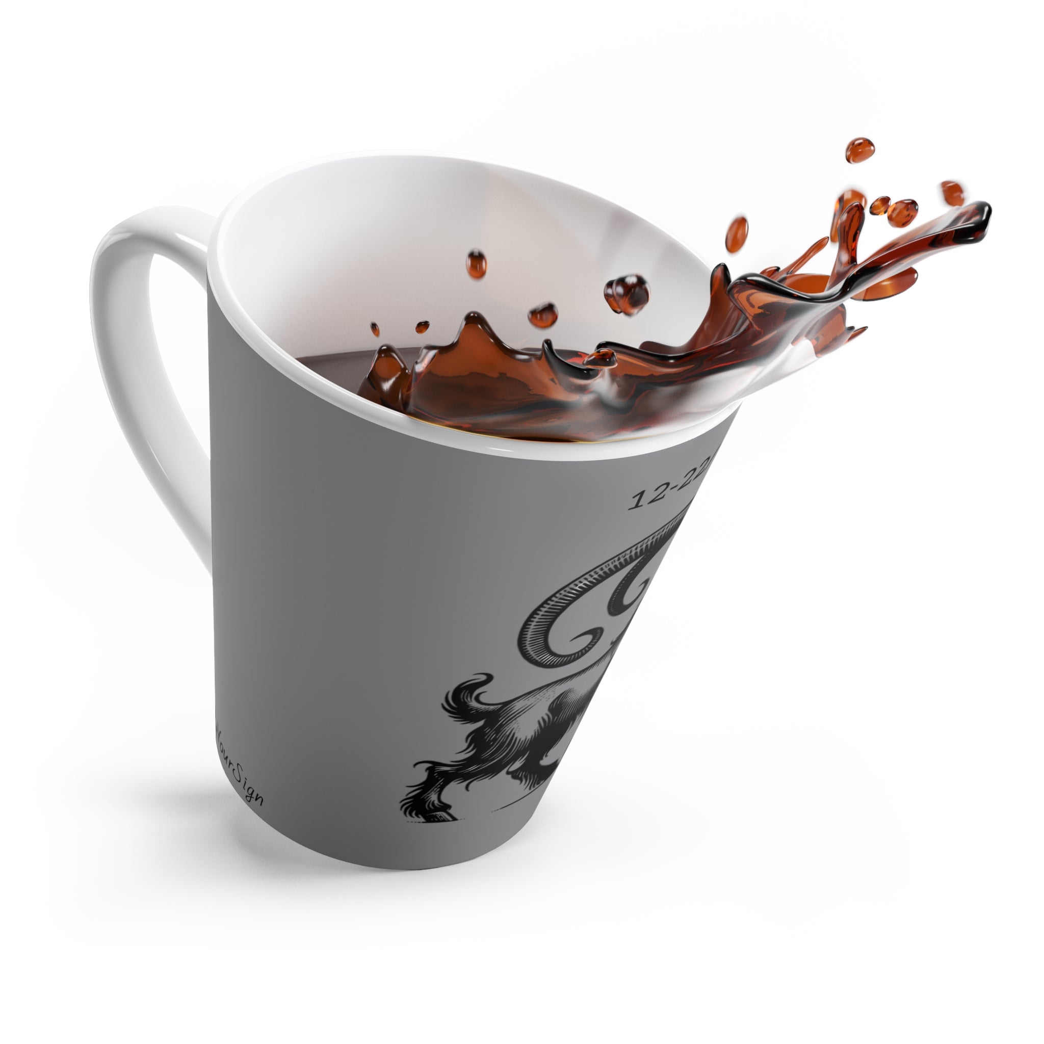 Capricorn Zodiac Latte Mug | Astrology Gift, Horoscope Drinkware, Coffee Lover's Cup, Personalized Mug, Birthday Gift