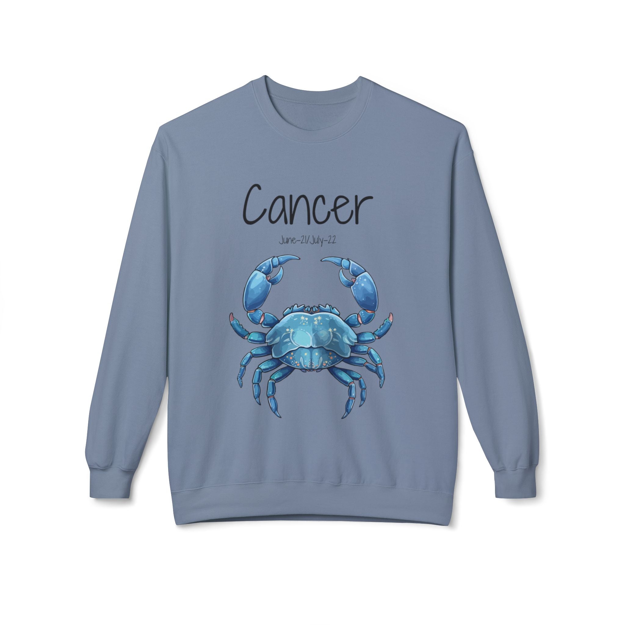 Cancer Zodiac Fleece Sweatshirt | Astrology Gift, Horoscope Apparel, Horoscope Sweatshirt, Cancer Apparel, Unique Zodiac Clothing