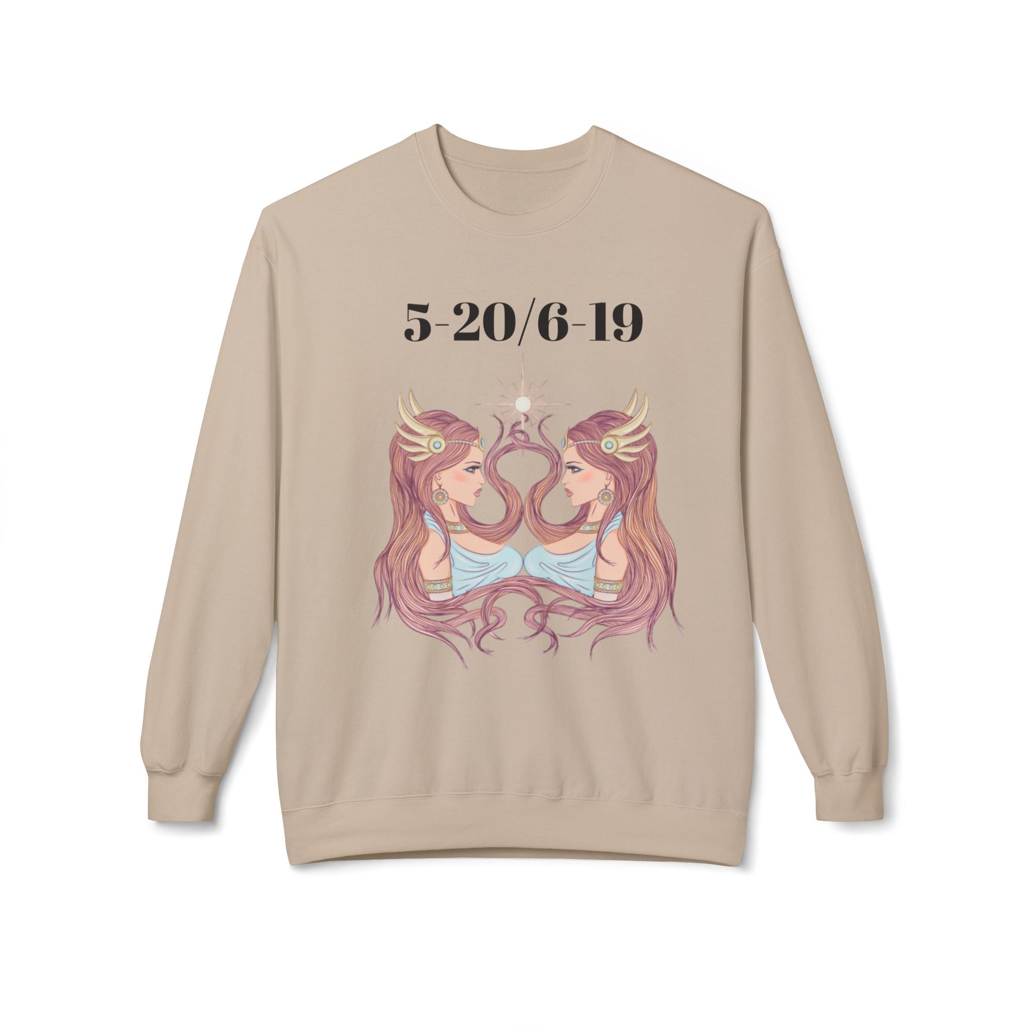 Gemini Fleece Crewneck Sweatshirt, Zodiac Astrology Apparel, Birthday Gift, Softstyle Sweatshirt, Horoscope Clothing, Unique Astrology Shirt