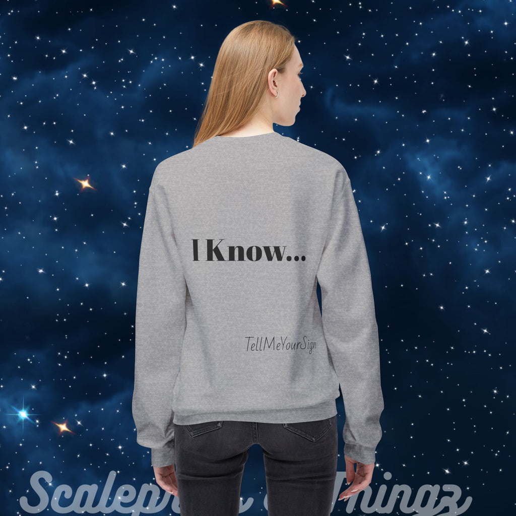 Astrology-Themed Fleece Sweatshirt, Zodiac Gift, Horoscope Sweatshirt, Cozy Astrology Crewneck, Birthday Gift for Astrology Lovers