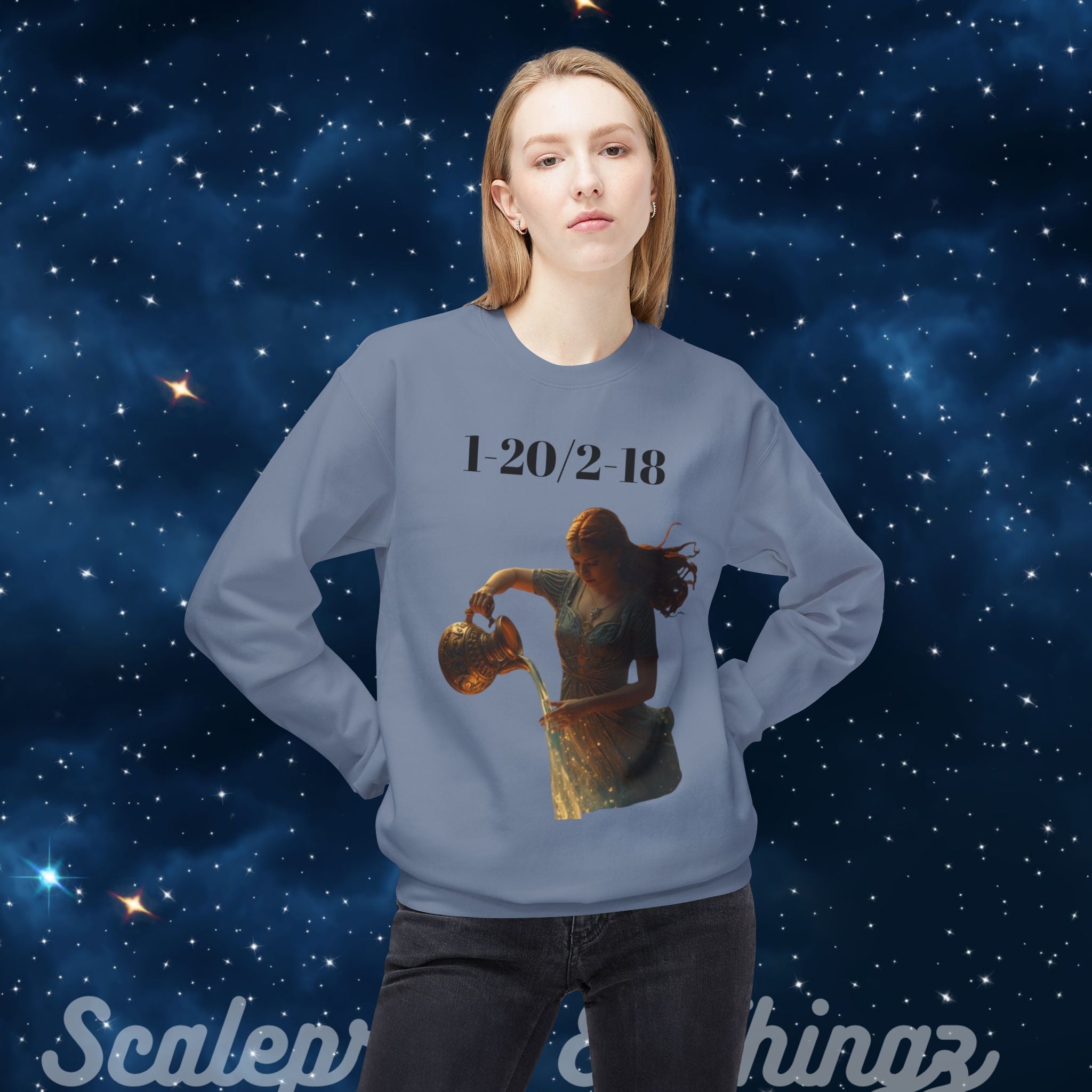 Astrology-Themed Fleece Sweatshirt, Zodiac Gift, Horoscope Sweatshirt, Cozy Astrology Crewneck, Birthday Gift for Astrology Lovers