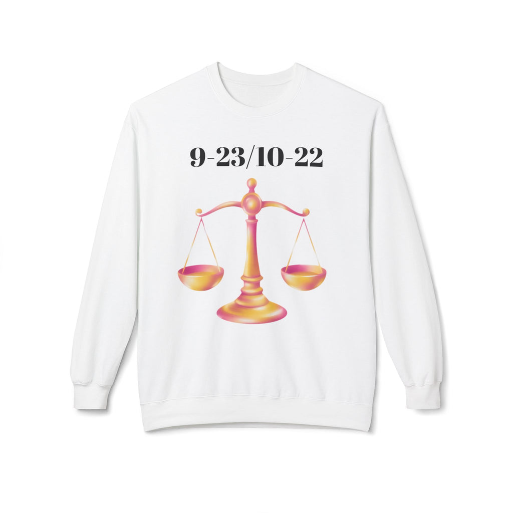 Libra Fleece Sweatshirt, Astrology Sweatshirt, Zodiac Crewneck, Balance T-Shirt, Gifts for Libra, Astrology Lover Apparel