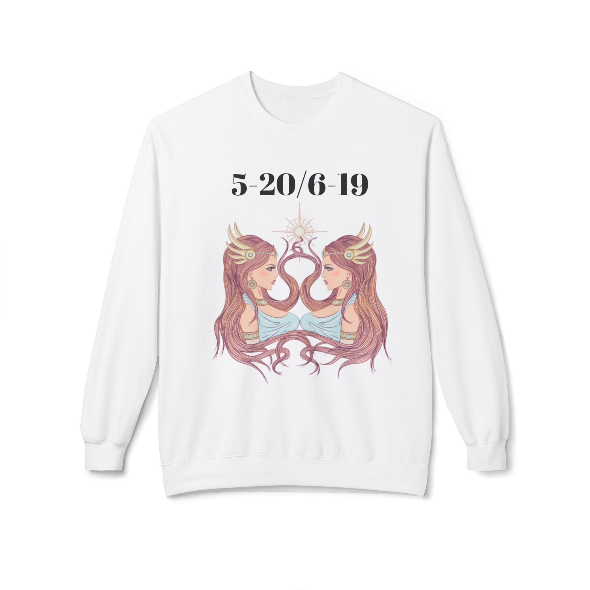 Gemini Fleece Crewneck Sweatshirt, Zodiac Astrology Apparel, Birthday Gift, Softstyle Sweatshirt, Horoscope Clothing, Unique Astrology Shirt