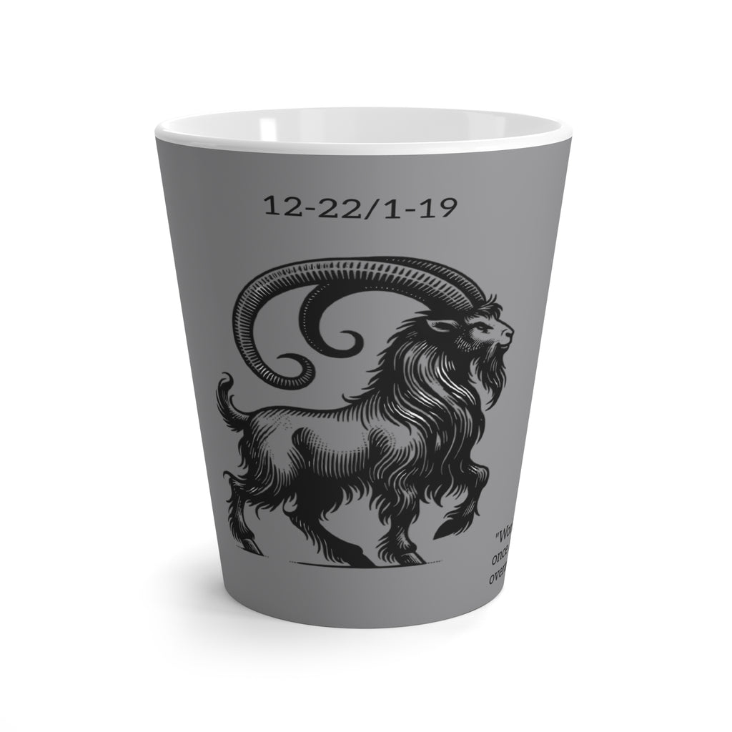 Capricorn Zodiac Latte Mug | Astrology Gift, Horoscope Drinkware, Coffee Lover's Cup, Personalized Mug, Birthday Gift