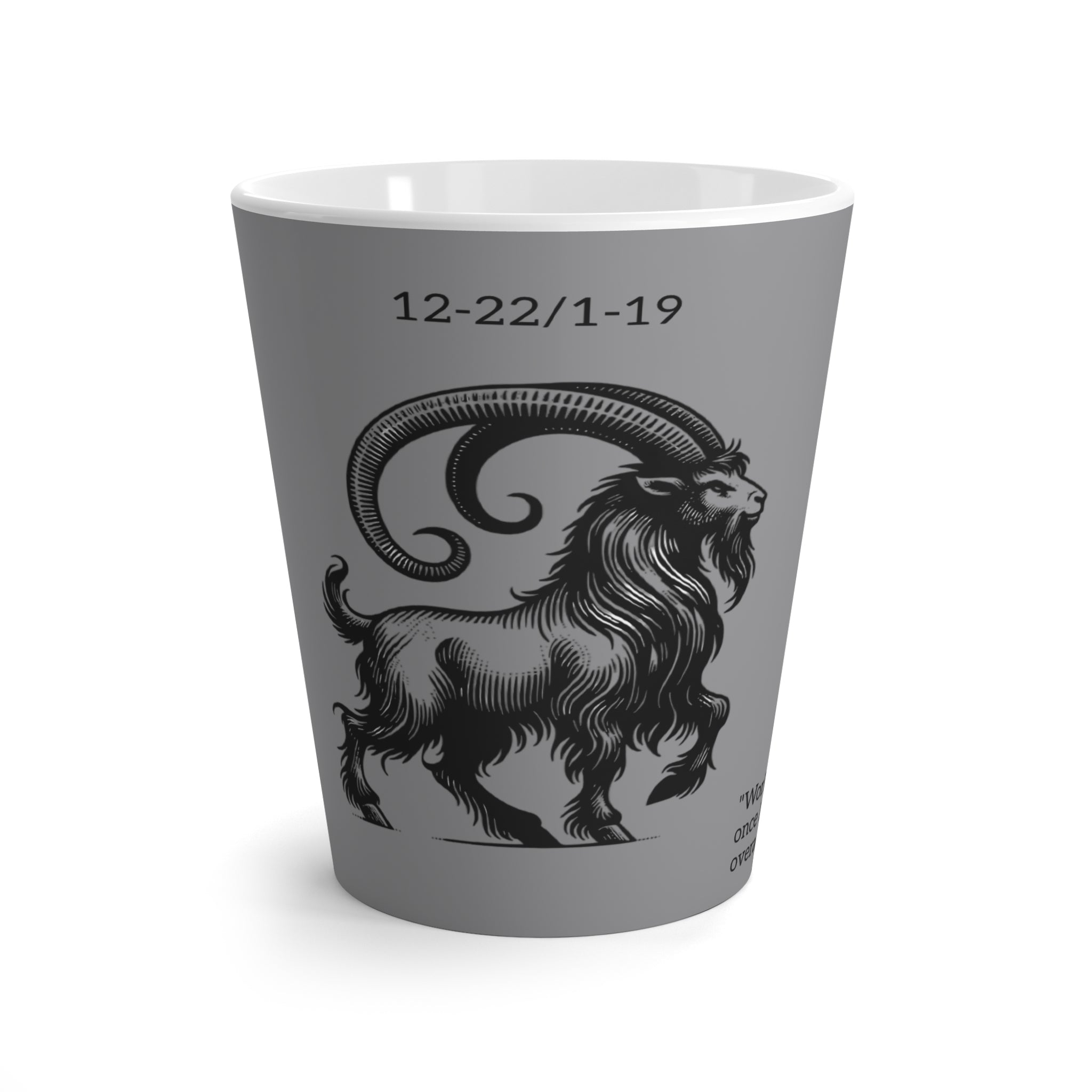 Capricorn Zodiac Latte Mug | Astrology Gift, Horoscope Drinkware, Coffee Lover's Cup, Personalized Mug, Birthday Gift