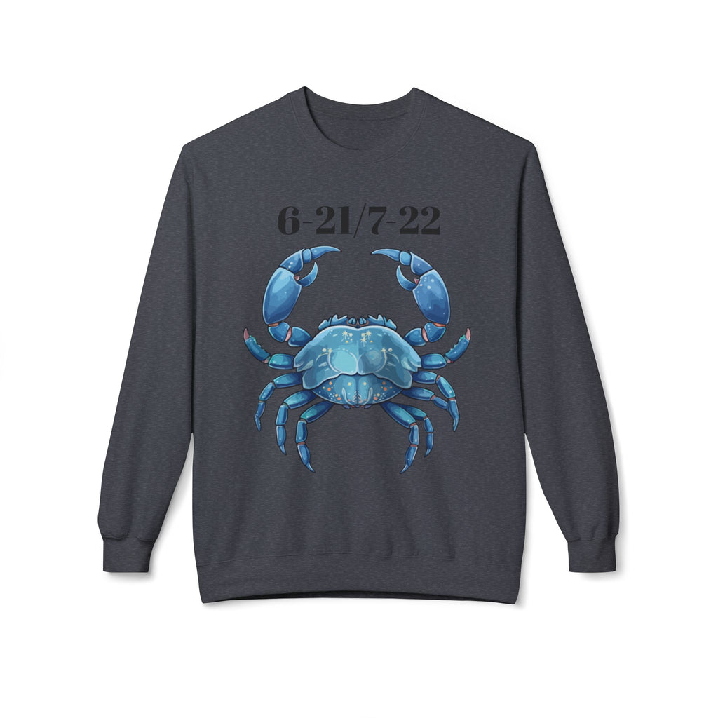 Cancer Zodiac Fleece Sweatshirt | Astrology Gift, Horoscope Apparel, Horoscope Sweatshirt, Cancer Apparel, Unique Zodiac Clothing