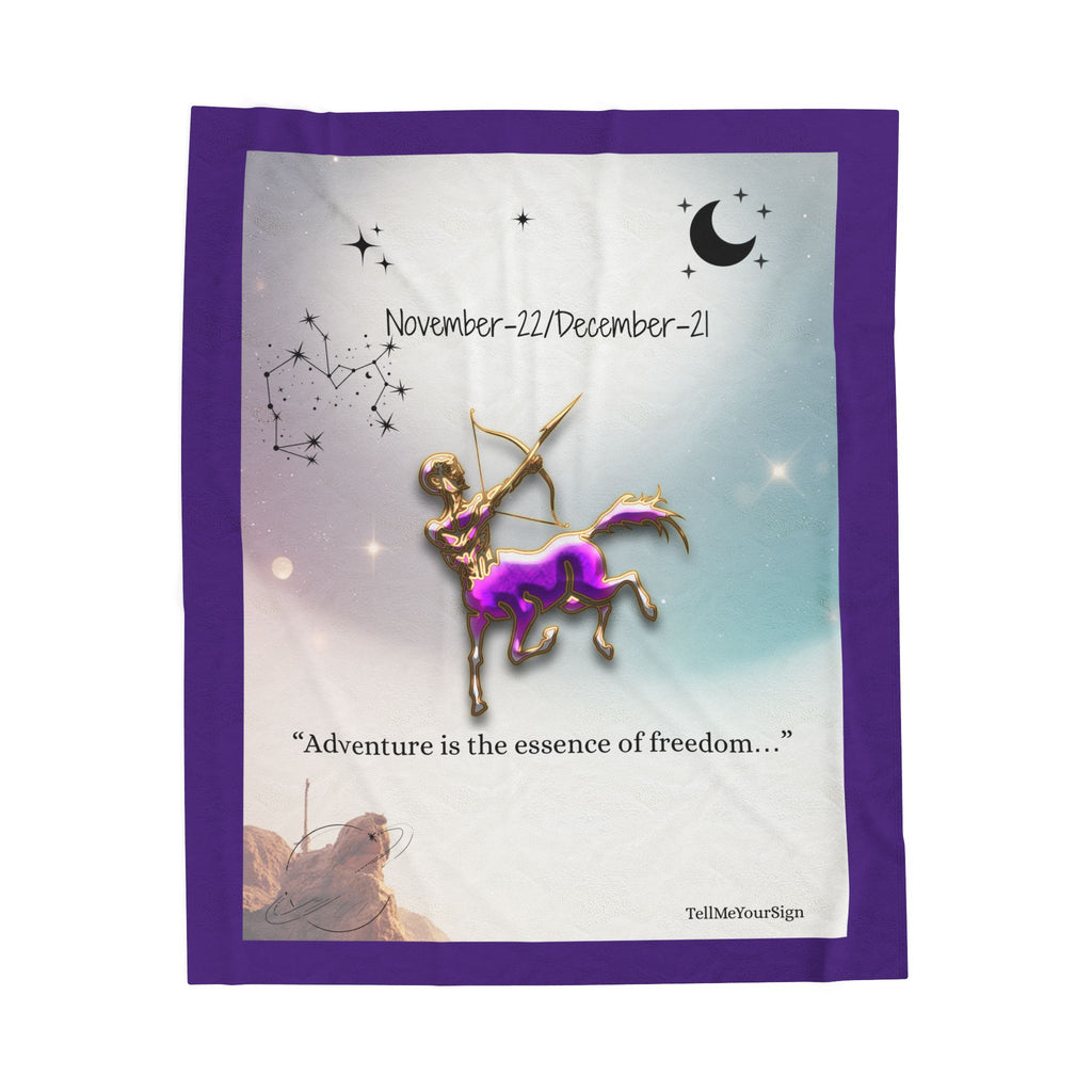 Sagittarius Adventure Velveteen Plush Blanket