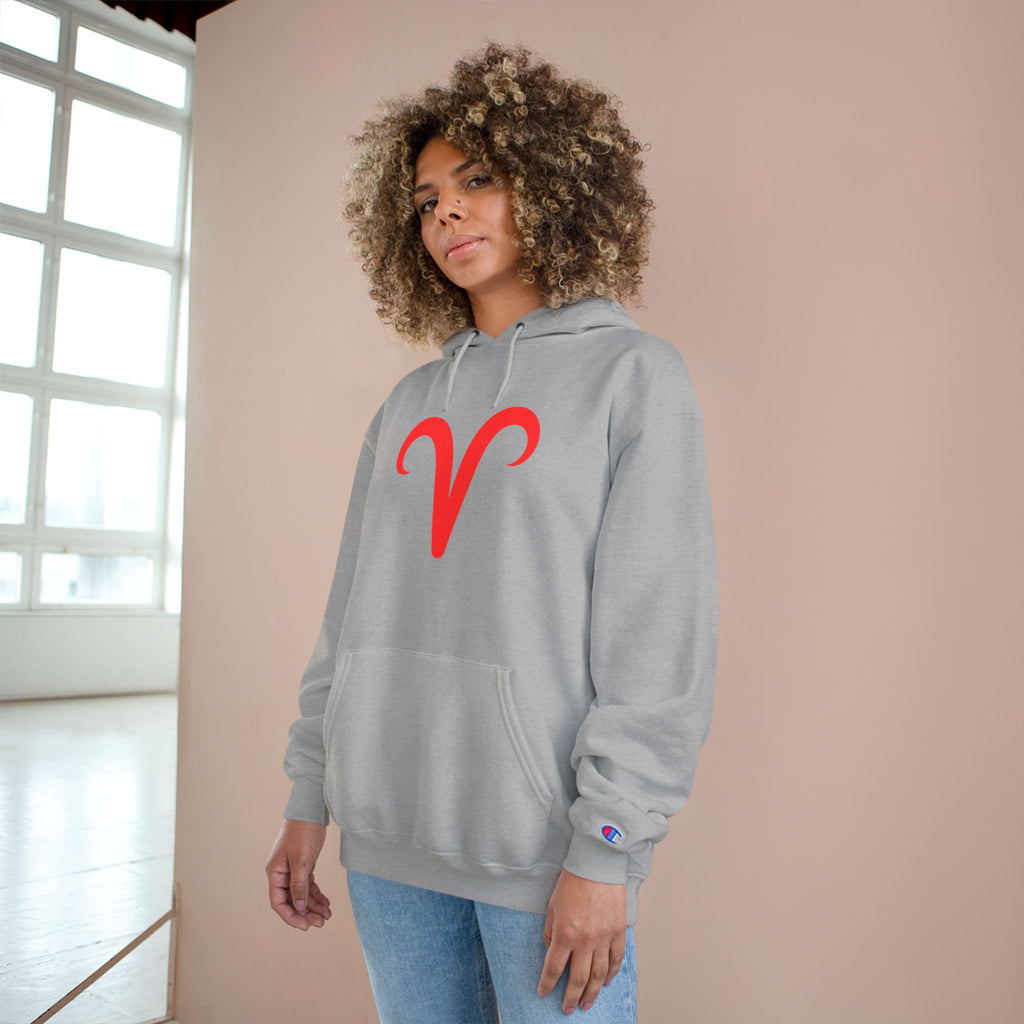 Champion Zodiac Hoodie: Aries Star Sign, Astrology Fashion, Personalized Gift, Cosmic Sweatshirt, Horoscope Wear