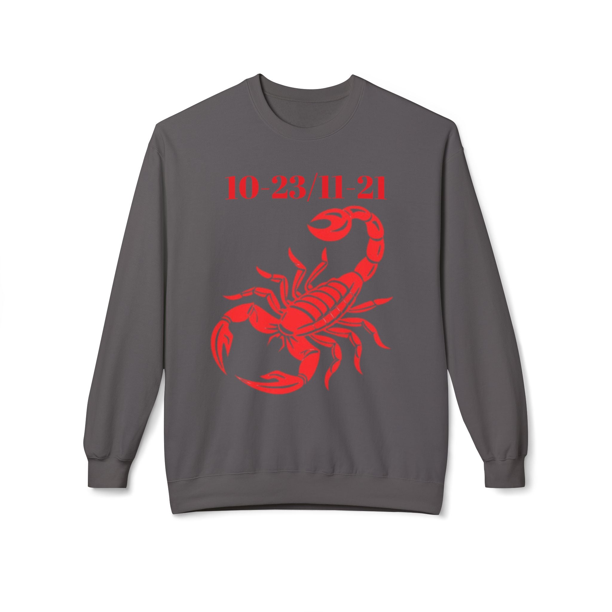 Scorpio Fleece Sweatshirt, Astrology Crewneck, Zodiac Gift, November Birthday, Casual Wear, Unisex Apparel