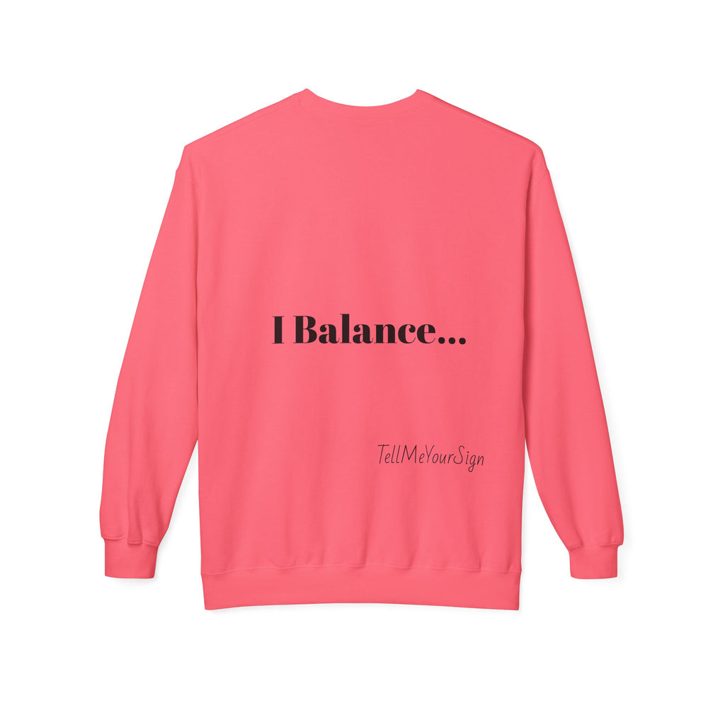 Libra Fleece Sweatshirt, Astrology Sweatshirt, Zodiac Crewneck, Balance T-Shirt, Gifts for Libra, Astrology Lover Apparel