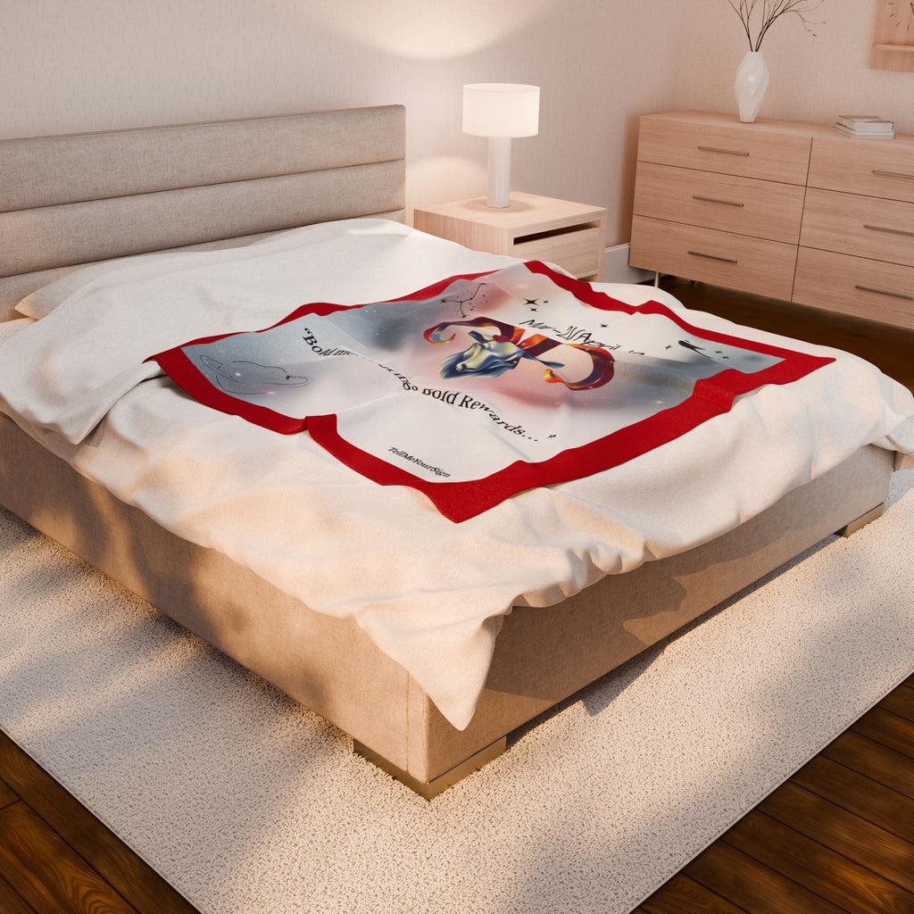 Aries Zodiac Velveteen Plush Blanket – Bold Moves, Bold Rewards