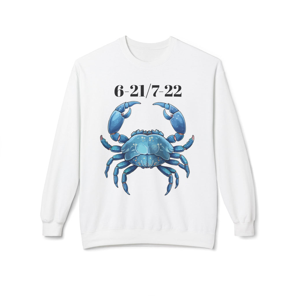 Cancer Zodiac Fleece Sweatshirt | Astrology Gift, Horoscope Apparel, Horoscope Sweatshirt, Cancer Apparel, Unique Zodiac Clothing
