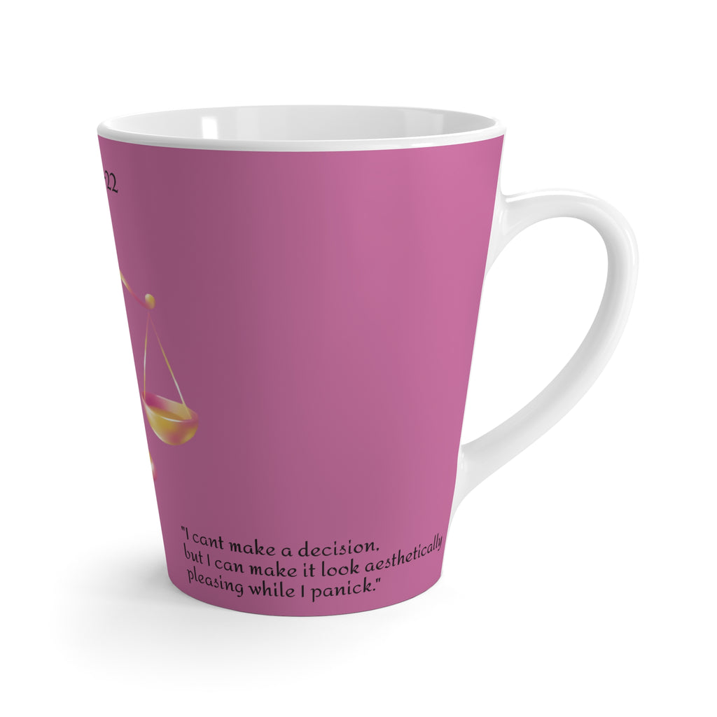 Chic Libra Latte Mug | Astrology Gift, Personalized Drinkware, Balance and Harmony Design, Birthday Present, Zodiac Sign
