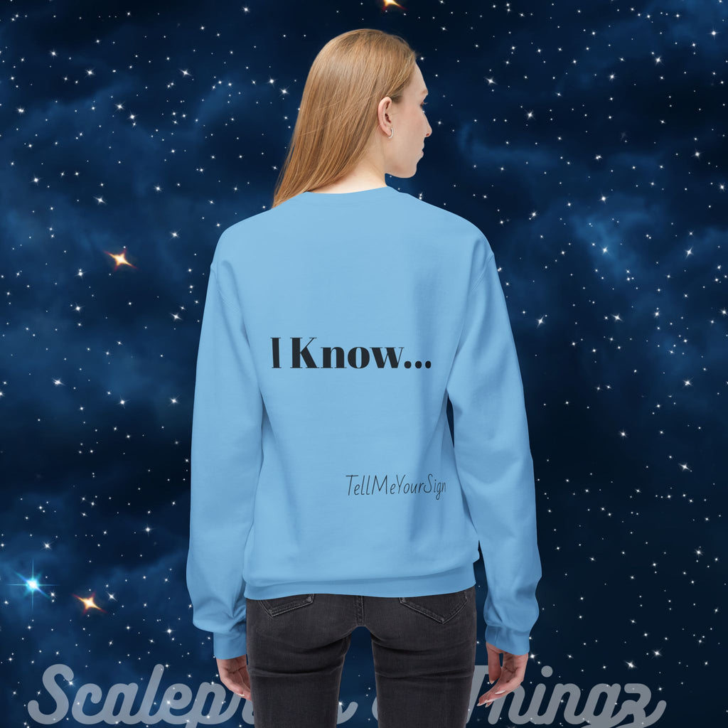 Astrology-Themed Fleece Sweatshirt, Zodiac Gift, Horoscope Sweatshirt, Cozy Astrology Crewneck, Birthday Gift for Astrology Lovers