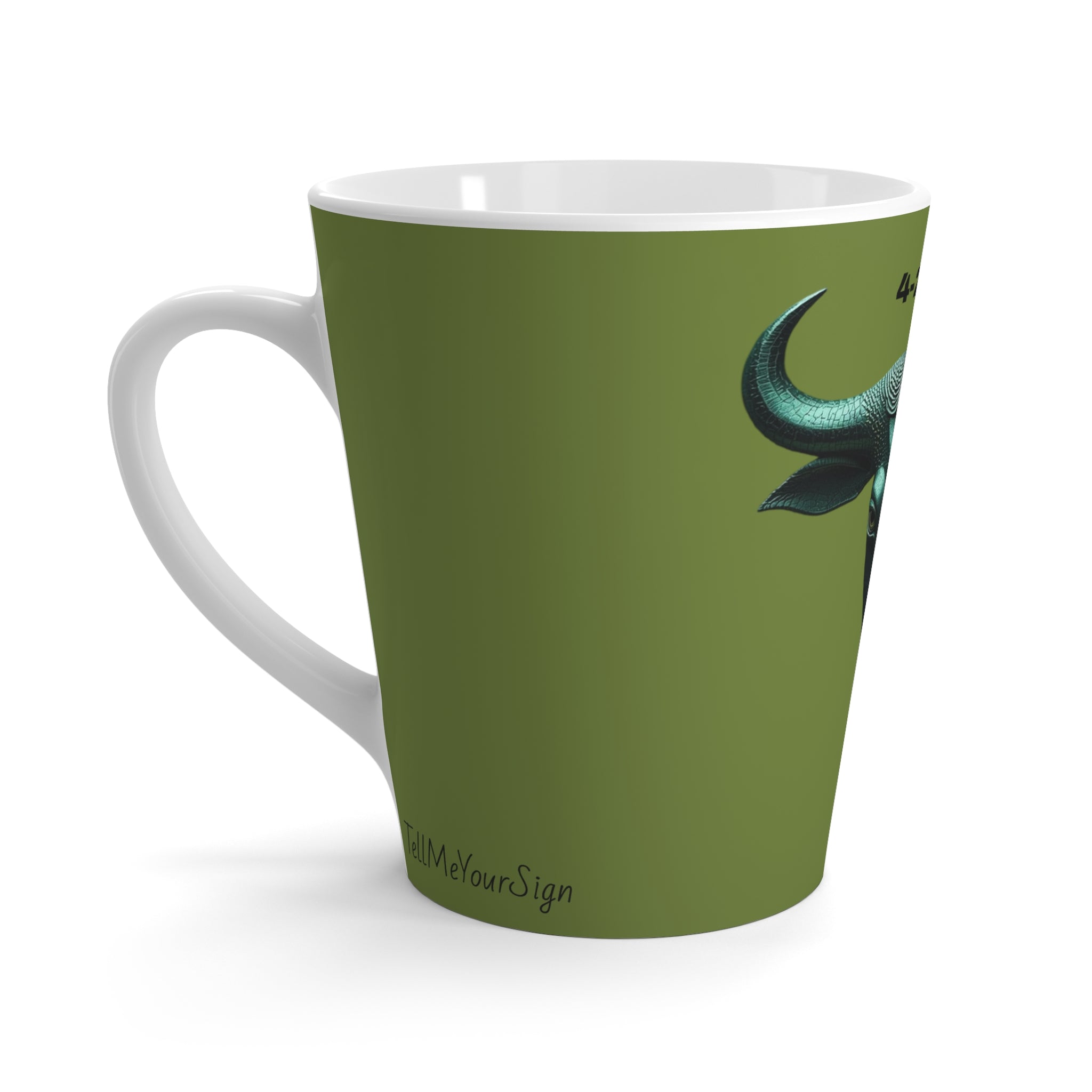 Bold Bull Design Latte Mug, Perfect for Coffee Lovers, Gift for Birthdays, Home Decor, Unique Kitchenware, Animal Lovers Mug