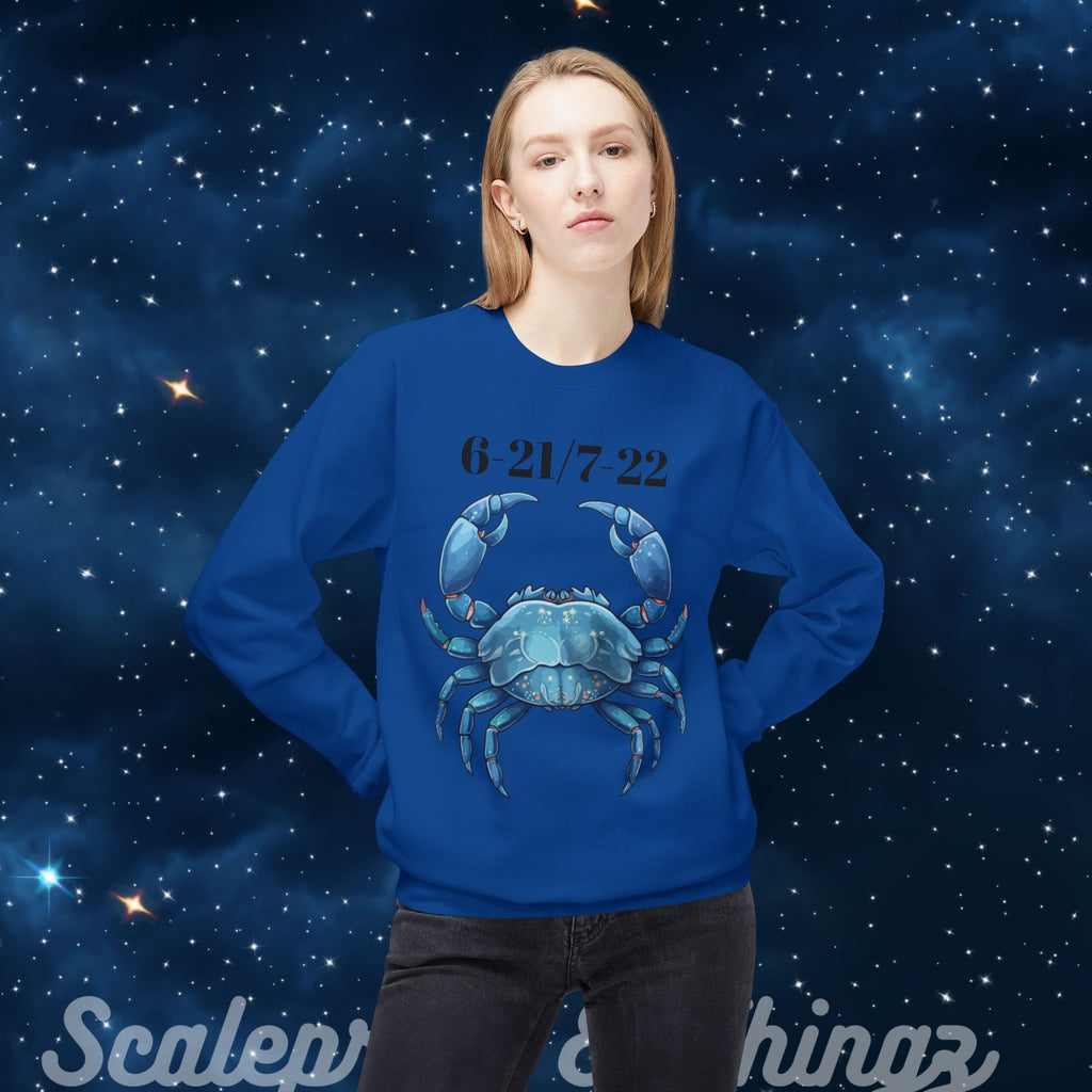 Cancer Zodiac Fleece Sweatshirt | Astrology Gift, Horoscope Apparel, Horoscope Sweatshirt, Cancer Apparel, Unique Zodiac Clothing