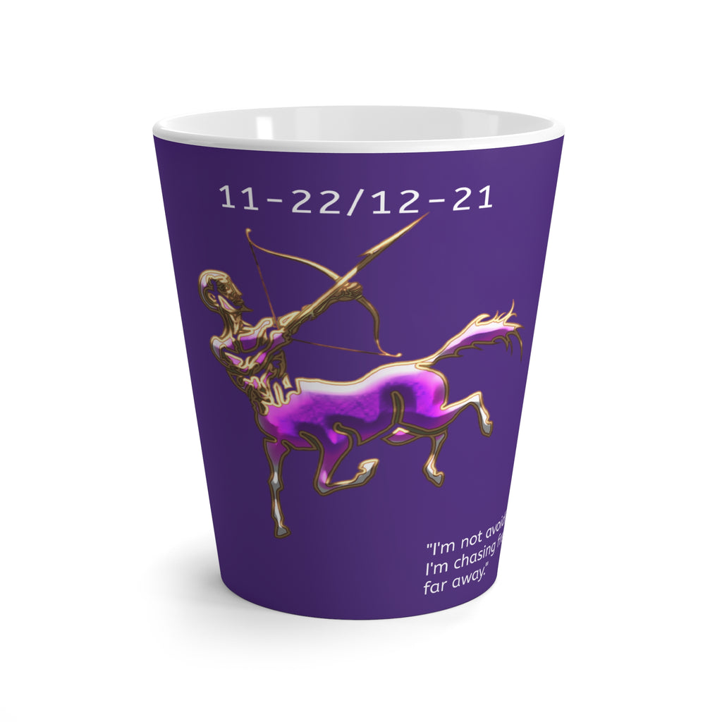 Zodiac Latte Mug with Sagittarius Design, Astrology Gift, Horoscope Coffee Cup, Personalized Zodiac Mug, Celestial Drinkware