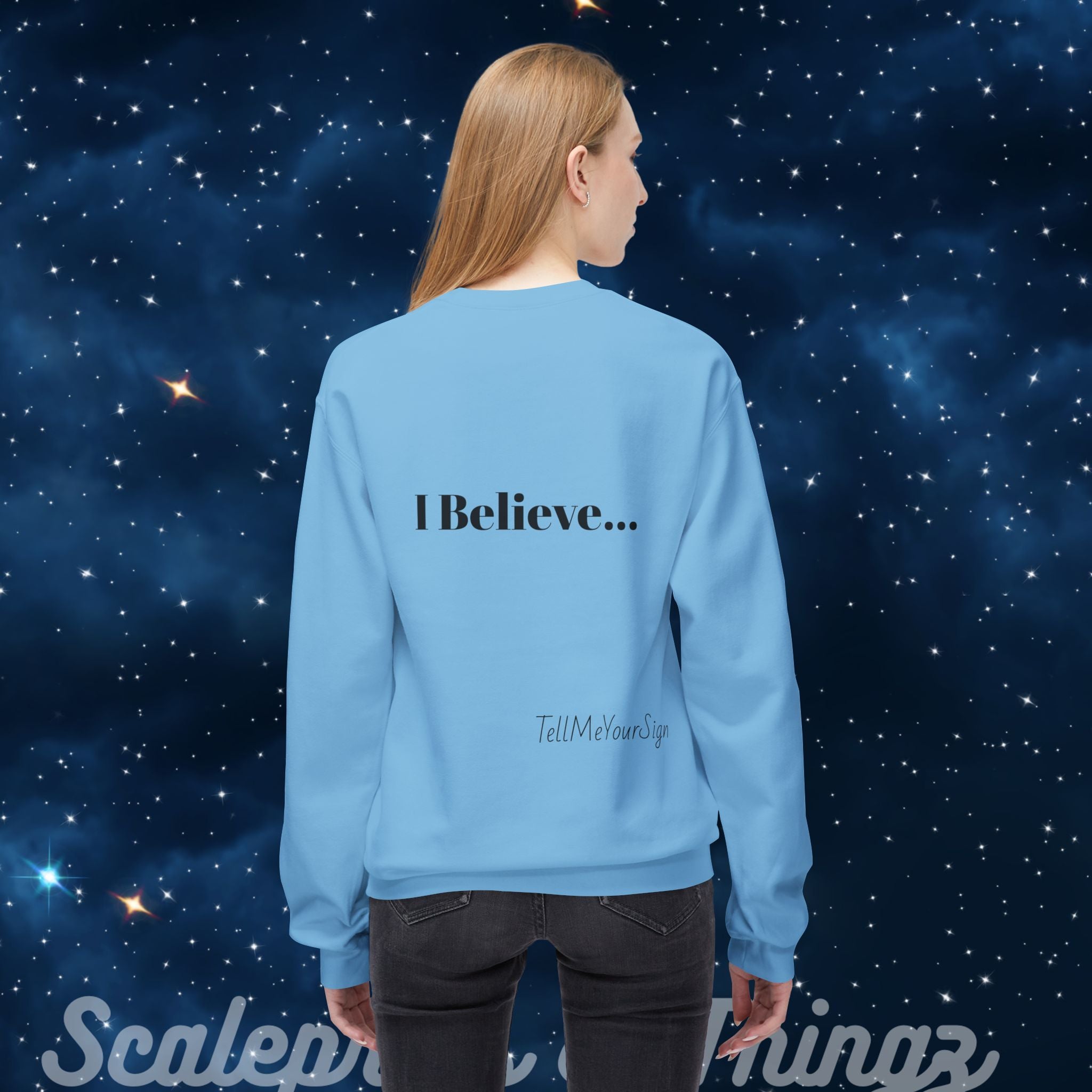 Whimsical Zodiac Crewneck Sweatshirt, Astrology Gift, Horoscope Apparel, Cozy Fashion, Birthday Present, Unique Design