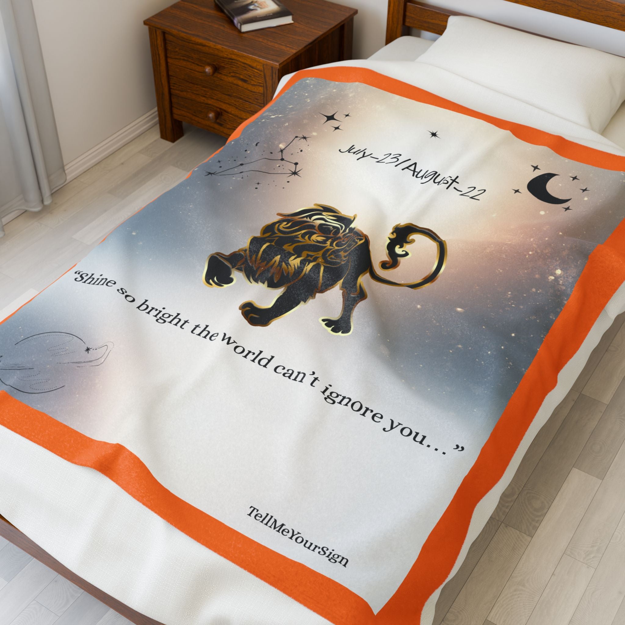 Astrology Leo Plush Blanket - Cozy Star Sign Decor