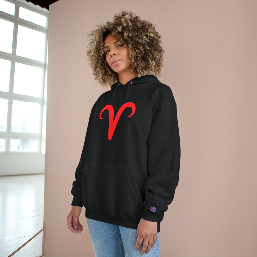 Champion Zodiac Hoodie: Aries Star Sign, Astrology Fashion, Personalized Gift, Cosmic Sweatshirt, Horoscope Wear