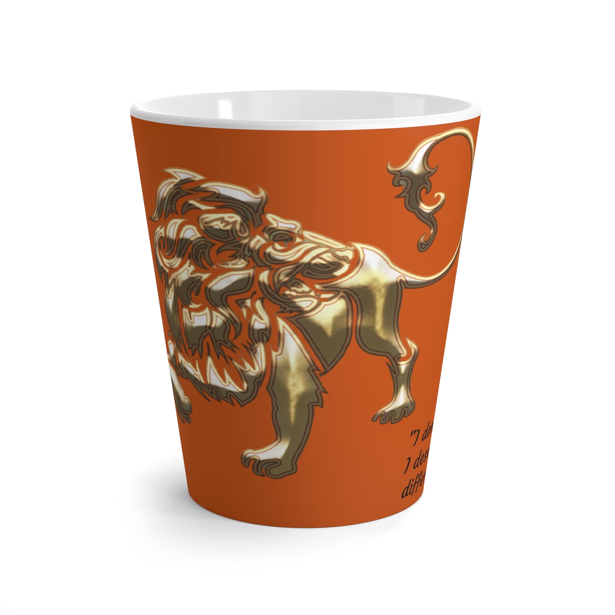 Lion Art Latte Mug, Unique Coffee Cup, Animal Lover Gift, Custom Drinkware, Perfect for Birthdays, Home Decor