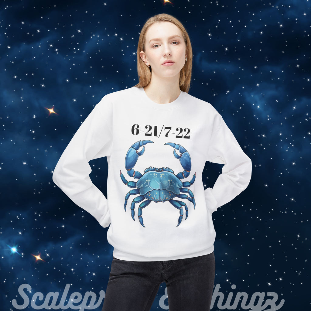 Cancer Zodiac Fleece Sweatshirt | Astrology Gift, Horoscope Apparel, Horoscope Sweatshirt, Cancer Apparel, Unique Zodiac Clothing