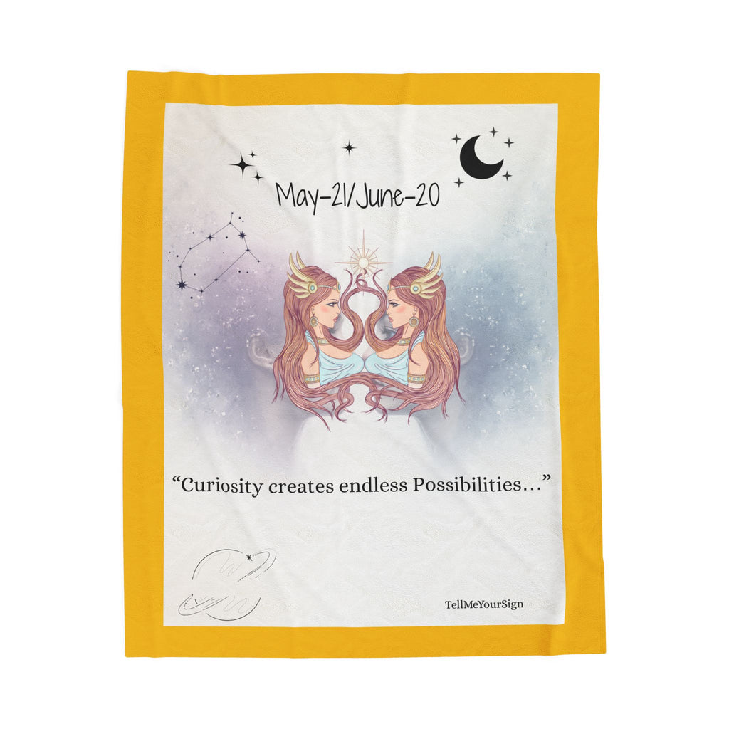 Gemini Curiosity Velveteen Plush Blanket